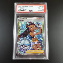 PSA 10 Nessa TG27/TG30 Lost Origin Holo Full Art Trainer Graded Pokemon Card - Image 1