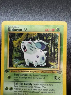 Pokemon Nidoran TCG Jungle Card 57/64 1st Edition MP-HP - Image 1