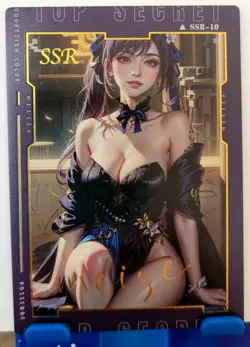Keqing Genshin Impact SSR Card Goddess Story Charming Color Mei Se Waifu SSR-10 - Image 1