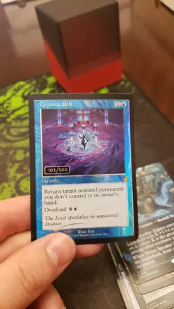 Serialized Cyclonic Rift (Magic the Gathering MTG Card) # 103/500 - Image 1