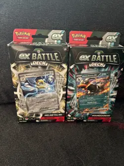 NEW POKEMON Melmetal/Houndoom ex Battle Deck Set of 2 120 CARDS LEVEL 1 - Image 1
