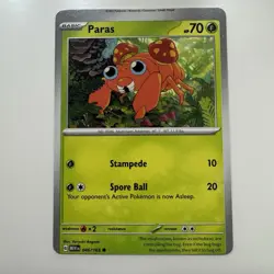 Paras 046/165 Pokemon SV 151 card miscut error - Image 1
