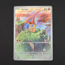Pokemon TCG Card Victini SVP 208 Black Star Promo Illustration Rare - NM - Image 1