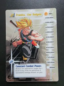 Dragon Ball Z CCG Trunks; The Saiyan Holo Foil Hi Tech Score Card + Swordsman - Image 2
