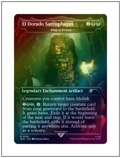1x El Dorado Sarcophagus - Whip of Erebos, Foil, Uncharted Secret Lair, MTG NM - Image 1
