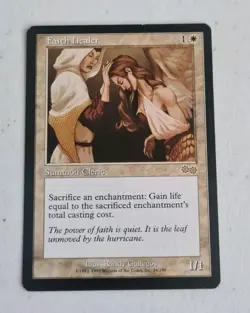 MTG Faith Healer Urza's Saga Mint Condition - Image 1