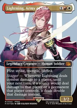MTG - Lightning Army Of One - Fanart Surge Foil Final Fantasy - EDH / Playtest - Image 1