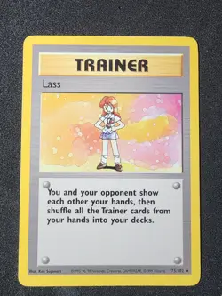 Lass 075/102 Base Set Unlimited Rare Pokemon Trainer - Image 1