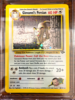 Giovanni's Persian Holo Rare #8 - CGC MINT 9 - Gym Challenge Unlimited - Pokemon - Image 2