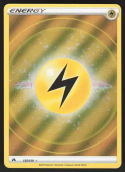 Lightning Energy 155/159 Textured Pokemon TCG Crown Zenith NM - Image 1