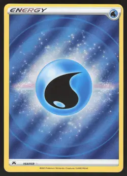 Water Energy 154/159 Textured Pokemon TCG Crown Zenith NM - Image 1