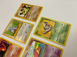 First Edition Pokemon Team Rocket Lot Slowpoke Charmander Ekans Mankey Dratini - Image 3