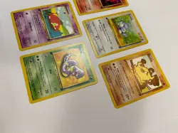 First Edition Pokemon Team Rocket Lot Slowpoke Charmander Ekans Mankey Dratini - Image 4