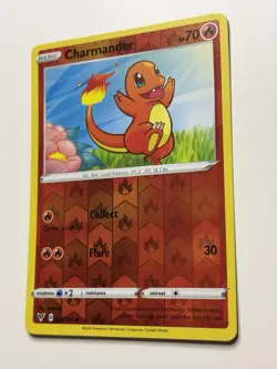 Charmander Reverse Holo 023/185 Common SWSH04: Vivid Voltage Pokemon - Image 3