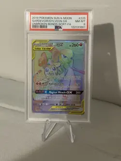 2019 Pokemon Gardevoir & Sylveon GX (Secret) Unbroken Bonds Holo PSA 8 - Image 1