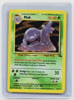Sleimok - Muk Pokemon Karte TCG WOTC 13/62 Rare Holo Fossil /Q36 - Image 2
