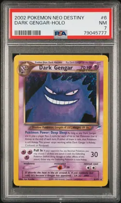 2002 POKEMON NEO DESTINY #6 DARK GENGAR-HOLO PSA 7 - Image 1