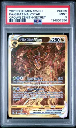 PSA 9 GIRATINA VSTAR GG69/GG70 FULL ART SECRET CROWN ZENITH POKEMON 😍 - Image 1