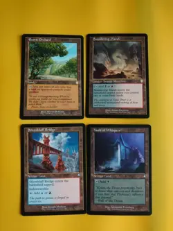 Smoldering Marsh,Silverbluff Bridge,Vault of Whispers,Exotic Orchard MTG 4 Card - Image 1