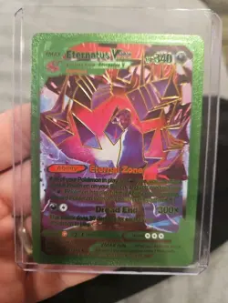 Eternatus Vmax Green & Gold Foil Fan Art Vinyl Textured Collector Pokemon Card - Image 1