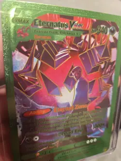 Eternatus Vmax Green & Gold Foil Fan Art Vinyl Textured Collector Pokemon Card - Image 4