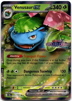 Venusaur ex (Stellar Crown Stamp) Double Rare Miscellaneous Cards & Products 001 - Image 1
