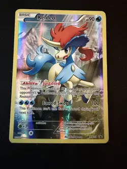 Pokemon TCG Keldeo XY118 XY Black Star Promo Full Art Holo Card LP Condition - Image 1