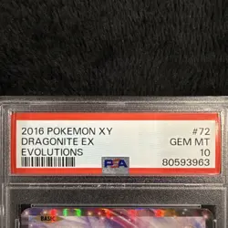 Pokemon TCG Dragonite-EX Evolutions Holo Rare Card 72/108 PSA 10 - Image 3