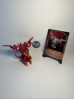 Bakugan Pyrus Helix Dragonoid With Silver Jetkor Combat Set Gundalian W/Card - Image 1