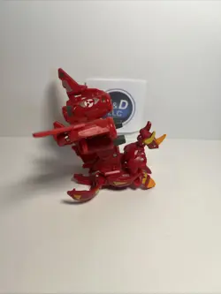 Bakugan Pyrus Helix Dragonoid With Silver Jetkor Combat Set Gundalian W/Card - Image 4