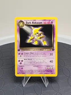 NEAR MINT 1st Edition Dark Alakazam Non-Holo Pokemon Card Team Rocket set #18/82 - Image 1