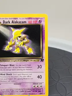 NEAR MINT 1st Edition Dark Alakazam Non-Holo Pokemon Card Team Rocket set #18/82 - Image 4