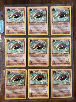 Pokemon Kabuto 1st Edition Fossil WOTC TCG Common Card #50/62 LOT OF 15 - Image 1