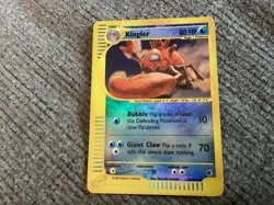 Pokemon Card KINGLER Reverse Holo Rare 2002 Expedition 15/165 - Image 1