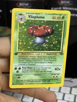 #2 1st Edition Vileplume 15/64 Jungle 1999 WOTC Holo Rare Pokemon Card TCG - Image 3