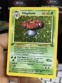 #2 1st Edition Vileplume 15/64 Jungle 1999 WOTC Holo Rare Pokemon Card TCG - Image 4