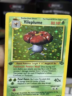 #2 1st Edition Vileplume 15/64 Jungle 1999 WOTC Holo Rare Pokemon Card TCG - Image 5