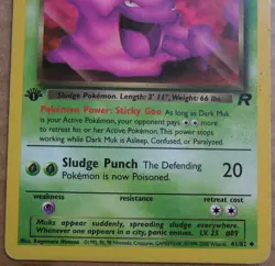 Dark Muk 41/82 1st Edition Uncommon Non-Holo Team Rocket Pokemon Card LP - Image 3
