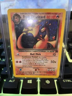 Dark Charizard - 4/82 - Pokemon Team Rocket Unlimited Holo Rare Card LP/MP Swirl - Image 1