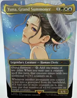 Yuna, Grand Summoner X1 Mtg Promo Nm Borderless Foil Miki Yamashita 0001 - Image 1