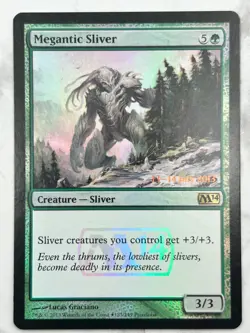Megantic Sliver Pre-Release Core Set 2014 M14 FOIL Holo - MTG Magic - NM - Image 1