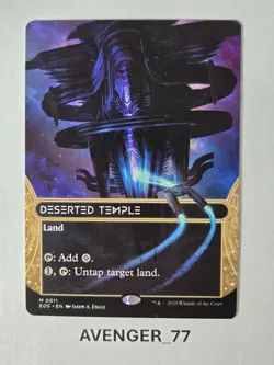 Magic MTG #0011 Deserted Temple Borderless Edge of Eternities Stellar Sight EOS - Image 1
