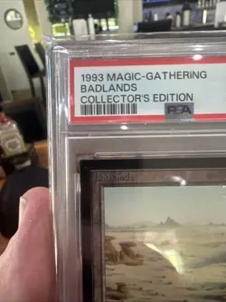 1993 Badlands (Dual land) MtG Magic: the Gathering PSA 8 - Image 2
