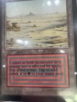 1993 Badlands (Dual land) MtG Magic: the Gathering PSA 8 - Image 4