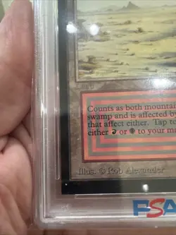 1993 Badlands (Dual land) MtG Magic: the Gathering PSA 8 - Image 5