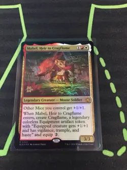 MTG Magic The Gathering Mabel, Heir To Cragflame Foil Prerelease Promo Commander - Image 1