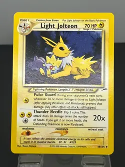 NM - Light Jolteon 48/105 - Pokemon TCG Vintage 2000 Neo Destiny - Image 1