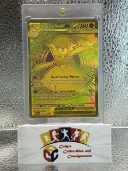 Mega Gardevoir ex 187/132 Me01: Mega Evolution Gold Pokemon Mint NM Pack Fresh - Image 1