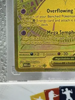 Mega Gardevoir ex 187/132 Me01: Mega Evolution Gold Pokemon Mint NM Pack Fresh - Image 5
