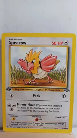 Spearow 1st Edition [MP] - Pokemon TCG Jungle 62/64 [Common] - Image 1
